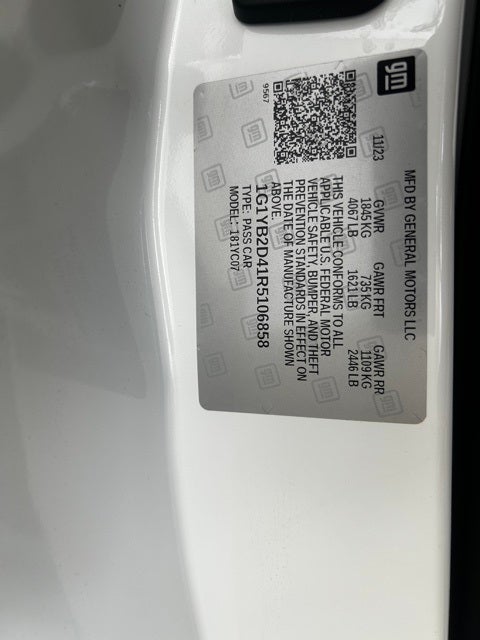 2024 Chevrolet Corvette Stingray 2LT