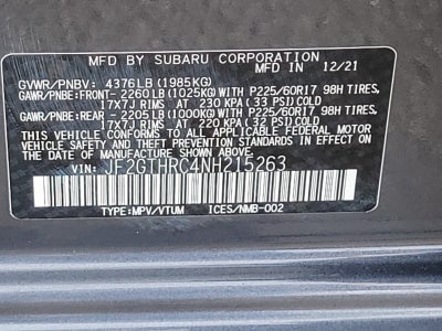 2022 Subaru Crosstrek Sport