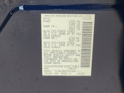 2019 Nissan Murano Platinum