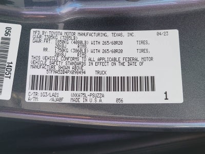 2023 Toyota Tundra 4WD Platinum