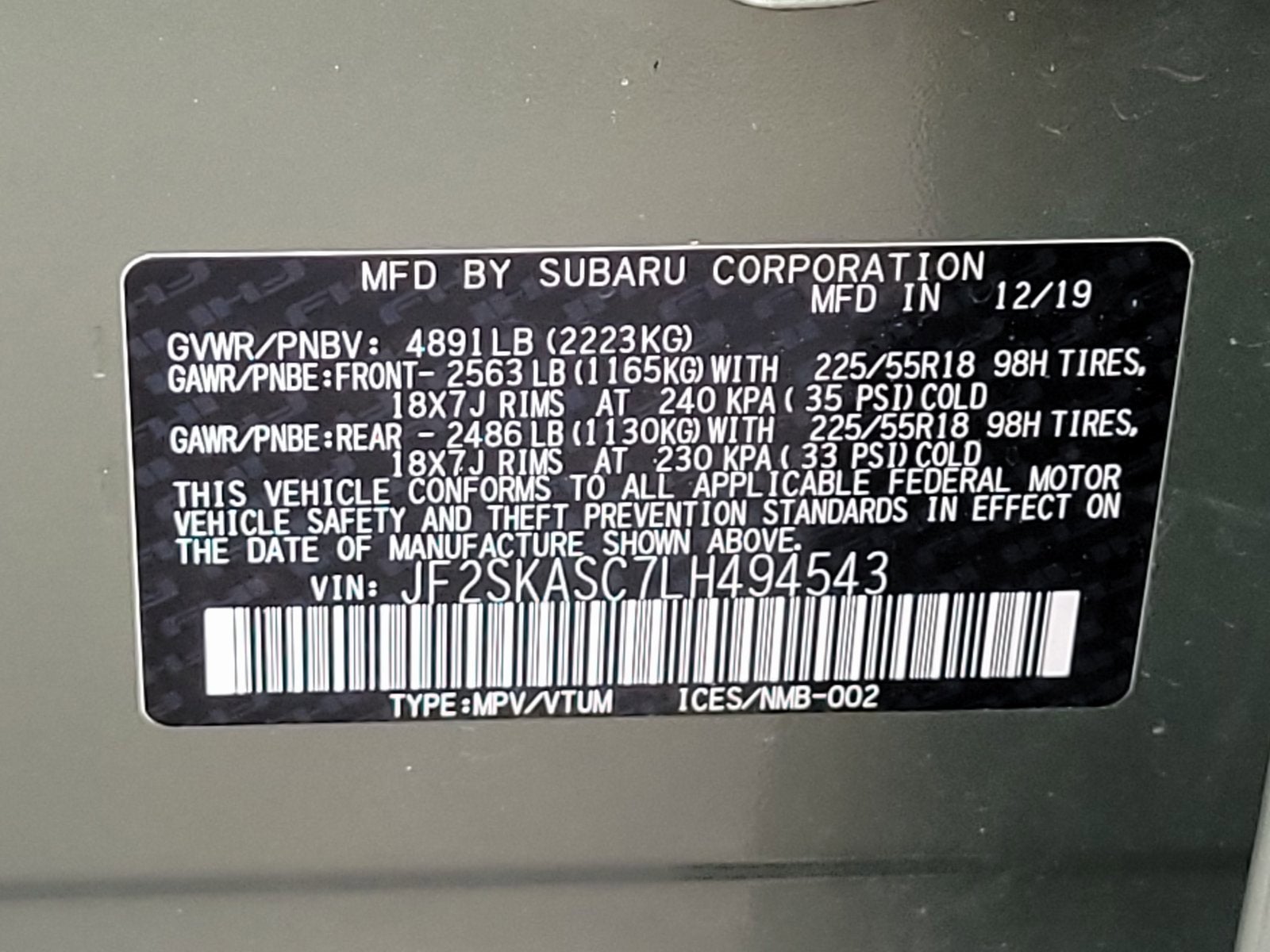 2020 Subaru Forester Limited