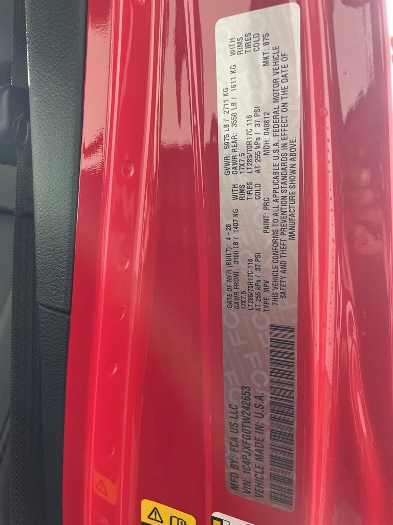 2026 Jeep Wrangler WRANGLER 4-DOOR RUBICON