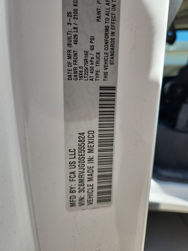 2025 RAM Promaster RAM PROMASTER 3500 TRADESMAN CARGO VAN HIGH ROOF 159' WB EXT