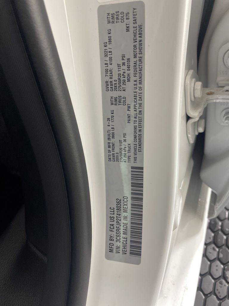 2026 RAM 1500 RAM 1500 LARAMIE CREW CAB 4X4 5'7' BOX