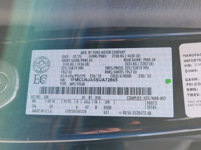 2025 Ford Escape Platinum