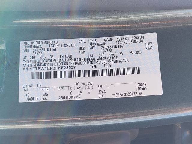 2015 Ford F-150 XLT
