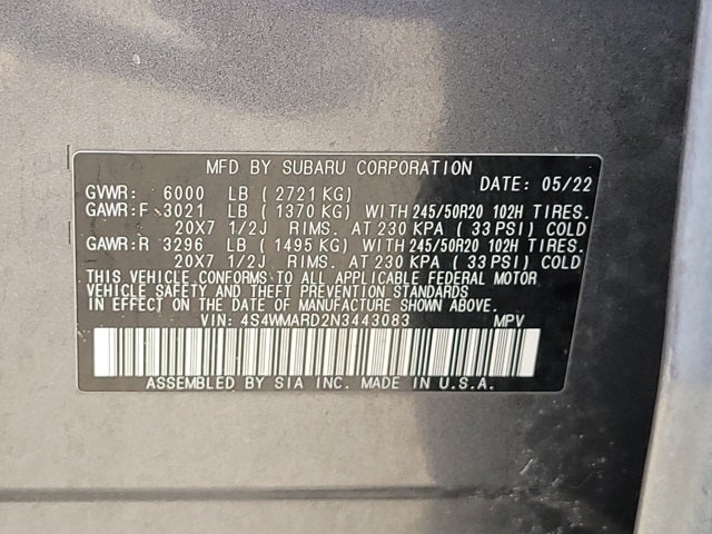 2022 Subaru Ascent Touring