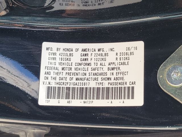 2016 Honda Accord LX