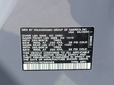 2024 Volkswagen Atlas 2.0T Peak Edition SE w/Technology