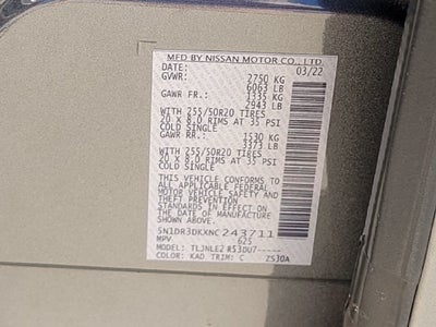 2022 Nissan Pathfinder Platinum
