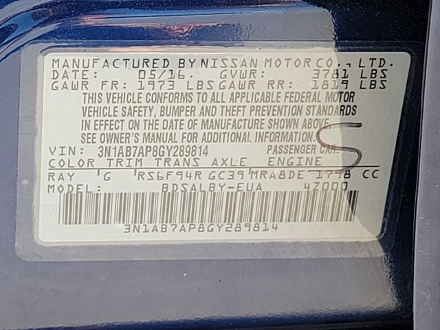2016 Nissan Sentra S