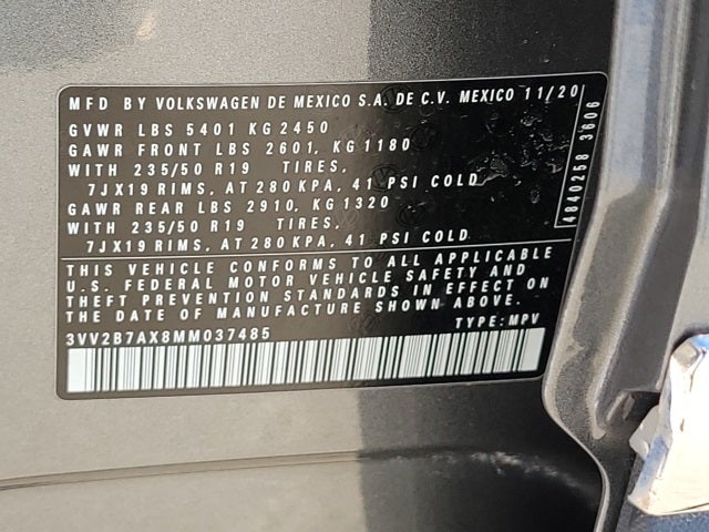 2021 Volkswagen Tiguan 2.0T SEL