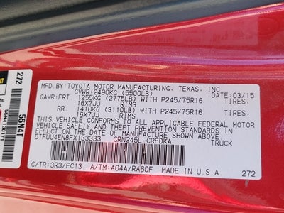 2015 Toyota Tacoma Base V6