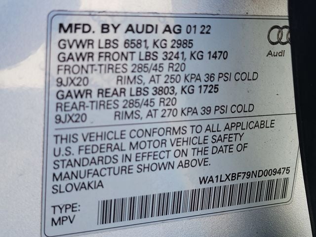 2022 Audi Q7 55 Premium Plus quattro