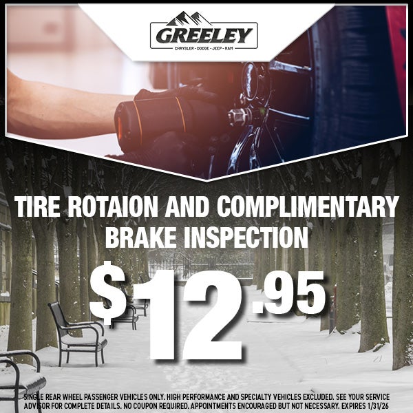 $12.95 Tire Rotation and Brake Inspection