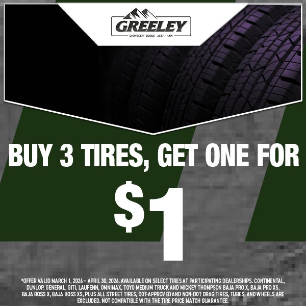 Buy 3 Tires, Get One For $1