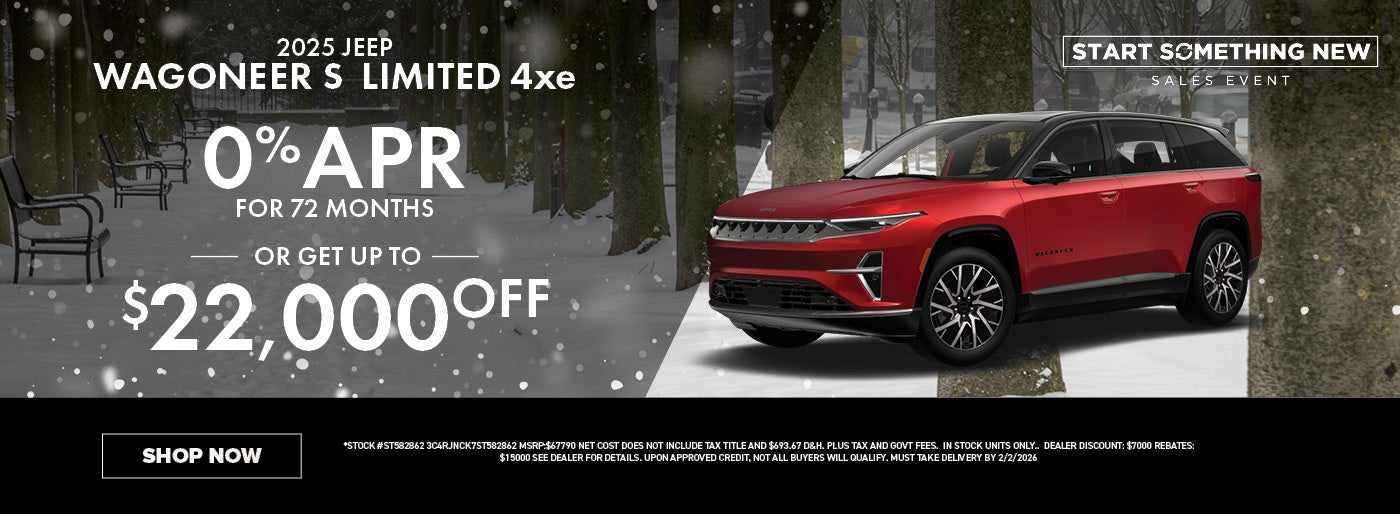 Get 0% APR or Up To $22,000 Off a 2025 Jeep Wagoneer S Limited 4xe